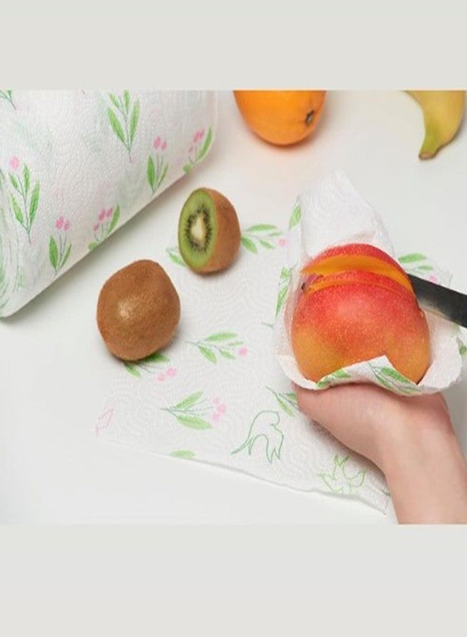 Renova Kitchen Paper Towels, Blossom Design, XXL Roll, 120 Sheets, White - Image 4